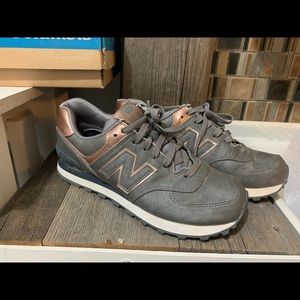 Rose Gold and Gray New Balance sneakers